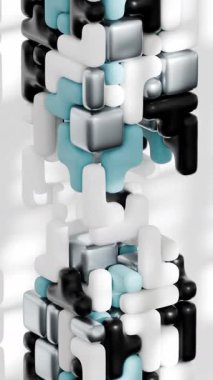 3 boyutlu canlandırmayı dosyalayan bulmaca oyunu parçaları