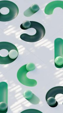 Mermer döngü 3 boyutlu canlandırmayı tatmin eder