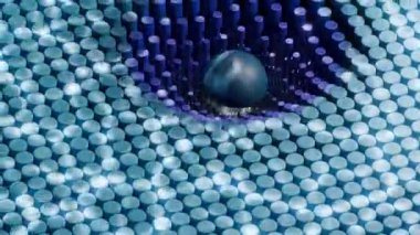 Dalgalı geometrik 3d döngü canlandırması