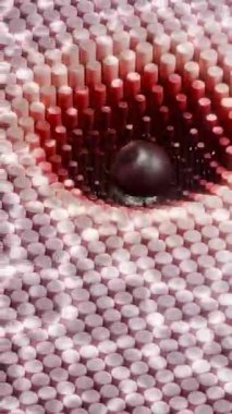 Dalgalı geometrik 3d döngü canlandırması