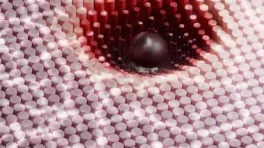 Dalgalı geometrik 3d döngü canlandırması