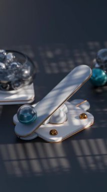 Dengelenen Mermer 3d döngü canlandırması