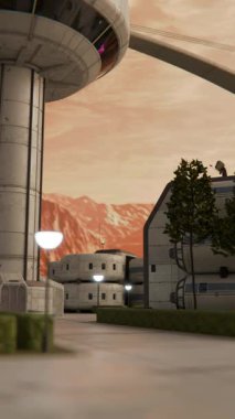 Mars Üssü Sahne 3 boyutlu animasyon
