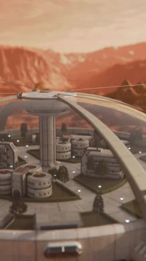 Mars Üssü Sahne 3 boyutlu animasyon