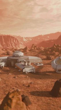 Mars Üssü Sahne 3 boyutlu animasyon