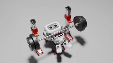 Robot 3 boyutlu spor salonunda çalışıyor.