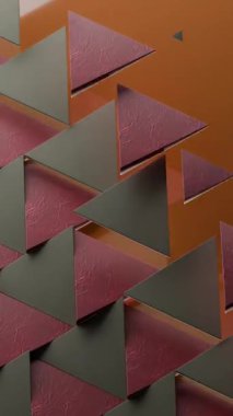 Döngü tatmin edici bir videoda üçgenlerin 3d canlandırılmış arkaplanı