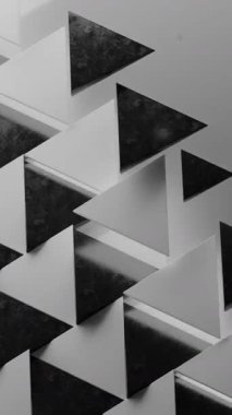 Döngü tatmin edici bir videoda üçgenlerin 3d canlandırılmış arkaplanı