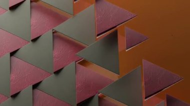 Döngü tatmin edici bir videoda üçgenlerin 3d canlandırılmış arkaplanı