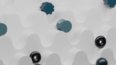 Geometrik şekiller yolu 3B canlandırma döngüsü