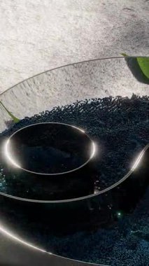 Süzülen ve çarpışan yumuşak renkli topların 4K döngü animasyonu.