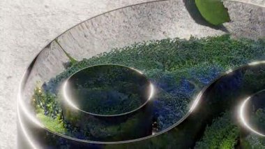 Süzülen ve çarpışan yumuşak renkli topların 4K döngü animasyonu.