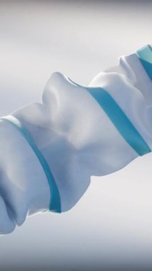 Renkli Kumaş Şekli Şişirme 3B Canlandırması