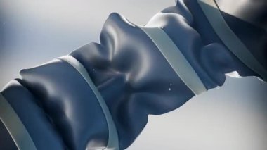 Renkli Kumaş Şekli Şişirme 3B Canlandırması