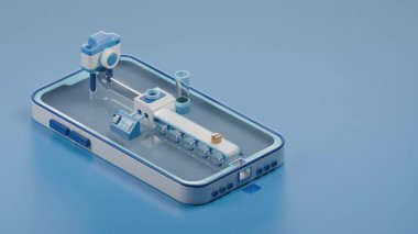 Çevrimiçi alışveriş animasyonunu tatmin eden üç boyutlu döngü
