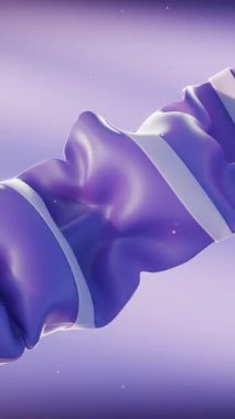 Renkli Kumaş Şekli Şişirme 3B Canlandırması