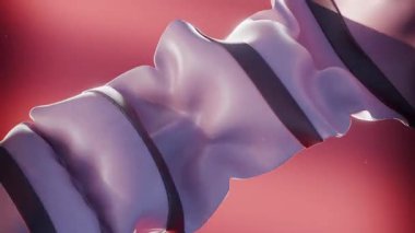 Renkli Kumaş Şekli Şişirme 3B Canlandırması