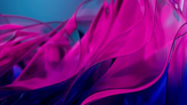 Neon Kurdele Cam Dalgaları 3D Canlandırma