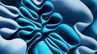 Kıvırcık kumaş dalgaları 3 boyutlu tatmin edici animasyon