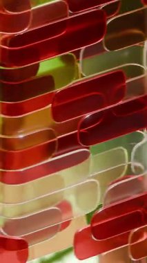 Renkli Cam Şekiller 3B Döngü