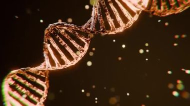DNA molekül animasyonu eğitim, bilim veya kozmetik endüstrisinde kullanılabilir. 3B Hazırlama.