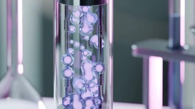 DNA molekül animasyonu eğitim, bilim veya kozmetik endüstrisinde kullanılabilir. 3B Hazırlama.