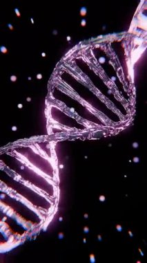 DNA molekül animasyonu eğitim, bilim veya kozmetik endüstrisinde kullanılabilir. 3B Hazırlama.