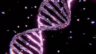 DNA molekül animasyonu eğitim, bilim veya kozmetik endüstrisinde kullanılabilir. 3B Hazırlama.