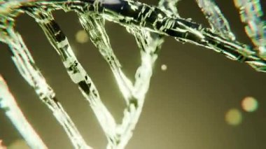DNA molekül animasyonu eğitim, bilim veya kozmetik endüstrisinde kullanılabilir. 3B Hazırlama.