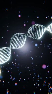 DNA molekül animasyonu eğitim, bilim veya kozmetik endüstrisinde kullanılabilir. 3B Hazırlama.