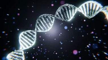 DNA molekül animasyonu eğitim, bilim veya kozmetik endüstrisinde kullanılabilir. 3B Hazırlama.