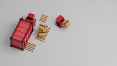 Lojistik animasyonu tatmin eden üç boyutlu döngü