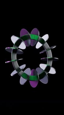 Soyut Sahne Cam Kırılmaları 3B Döngü