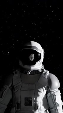 Astronot ayak izi 3 boyutlu animasyon