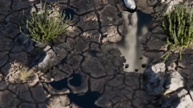 Astronot ayak izi 3 boyutlu animasyon