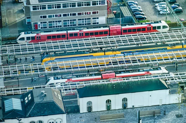 Leeuwarden Нидерланды Ноября 2018 Года Вид Воздуха Вокзал Поездами Arriva — стоковое фото