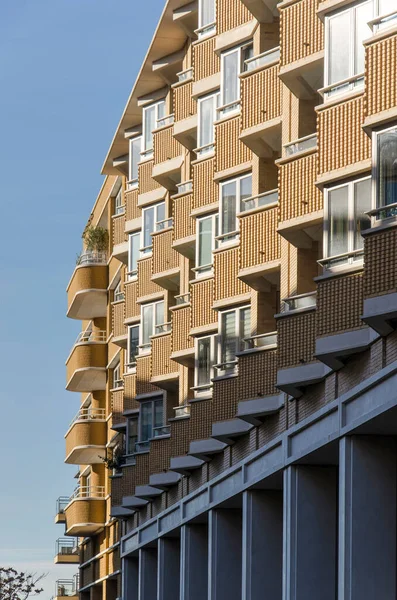 Utrecht Pays Bas Novembre 2022 Façade Sculpturale Immeuble Habitation Avec — Photo