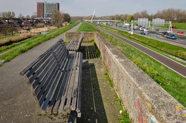 Rotterdam Hollanda Nisan 2023 A16 Otoyolundaki Trafiği Iyi Gören Ses — Stok fotoğraf