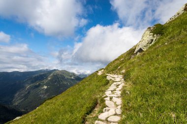 Kasprowy Wierch 'ten Kondratowa çayırına giderken görüntüler