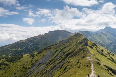 Kasprowy Wierch 'ten Kondratowa çayırına giderken görüntüler