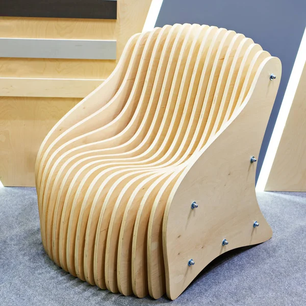 Custom armchair made of plywood sheets