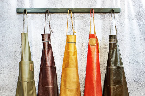 Leather Aprons Kitchen Workshop Shop — Foto Stock