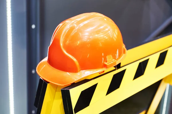Protective helmet in a work clothing store