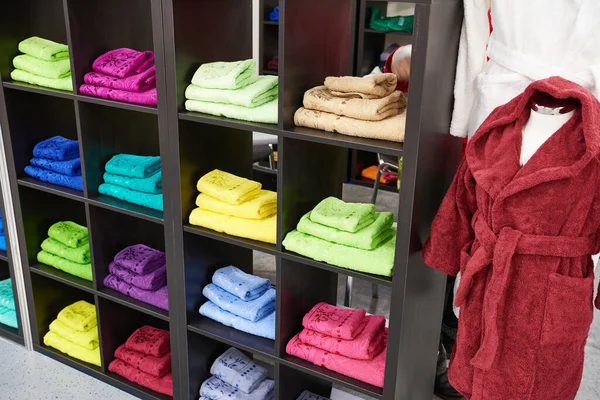 Terry Towels Bathrobes Shop — Stock Photo, Image