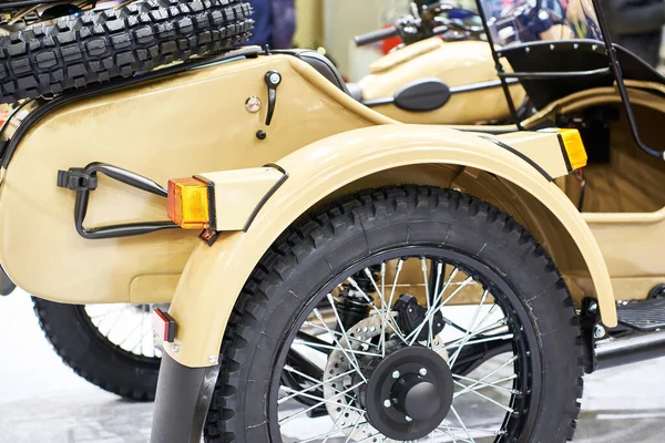 Motocicleta Con Sidecar Tienda —  Fotos de Stock