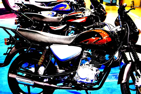 Pop Konst Motorcyklar Färg — Stockfoto