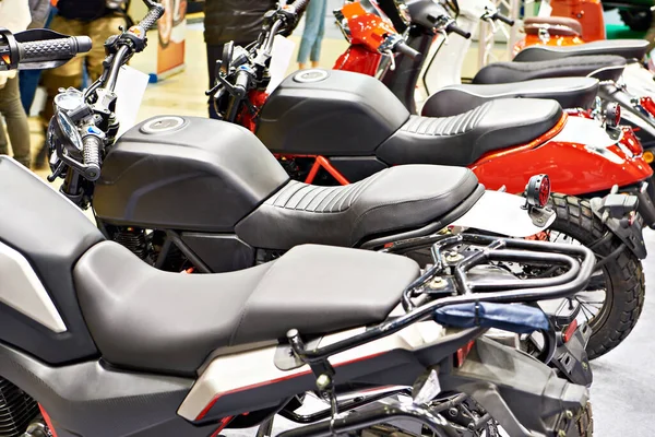 Motocicletas Modernas Tienda Exposición —  Fotos de Stock
