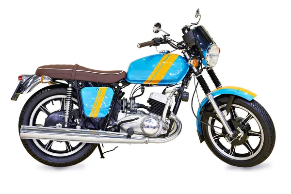 Klassisk Väg Motorcykel Isolerad Vit Bakgrund — Stockfoto