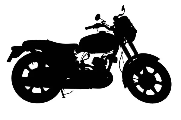 Классический Мотоцикл Белом Фоне — стоковое фото