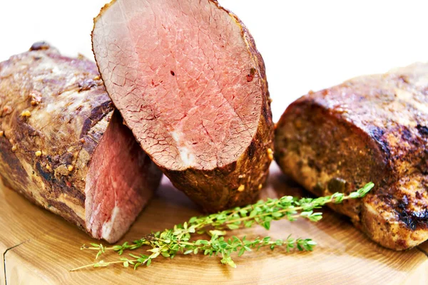 stock image Selection of assorted sausages on a farmers market